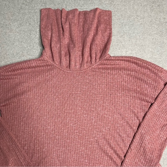 Anthropologie Maeve Top Womens XS Solid Red Cowl Neck Peplum - Picture 2 of 12